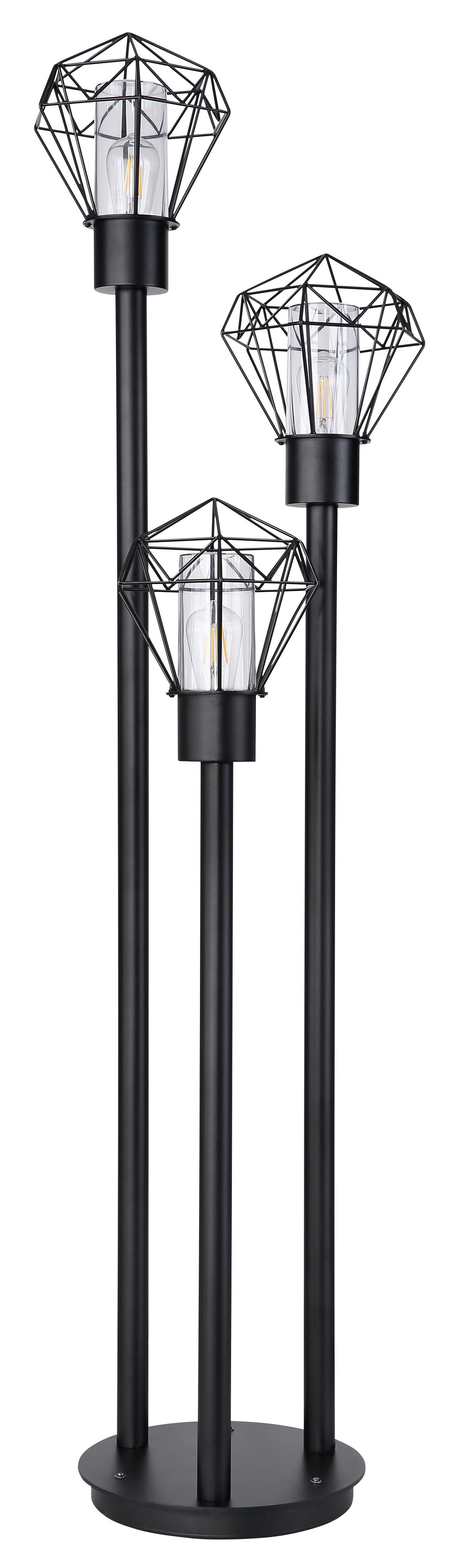 Cestna Svetilka Horace - črna/prozorno, Konvencionalno, kovina/umetna masa (44,2/44,5/170cm) - Globo