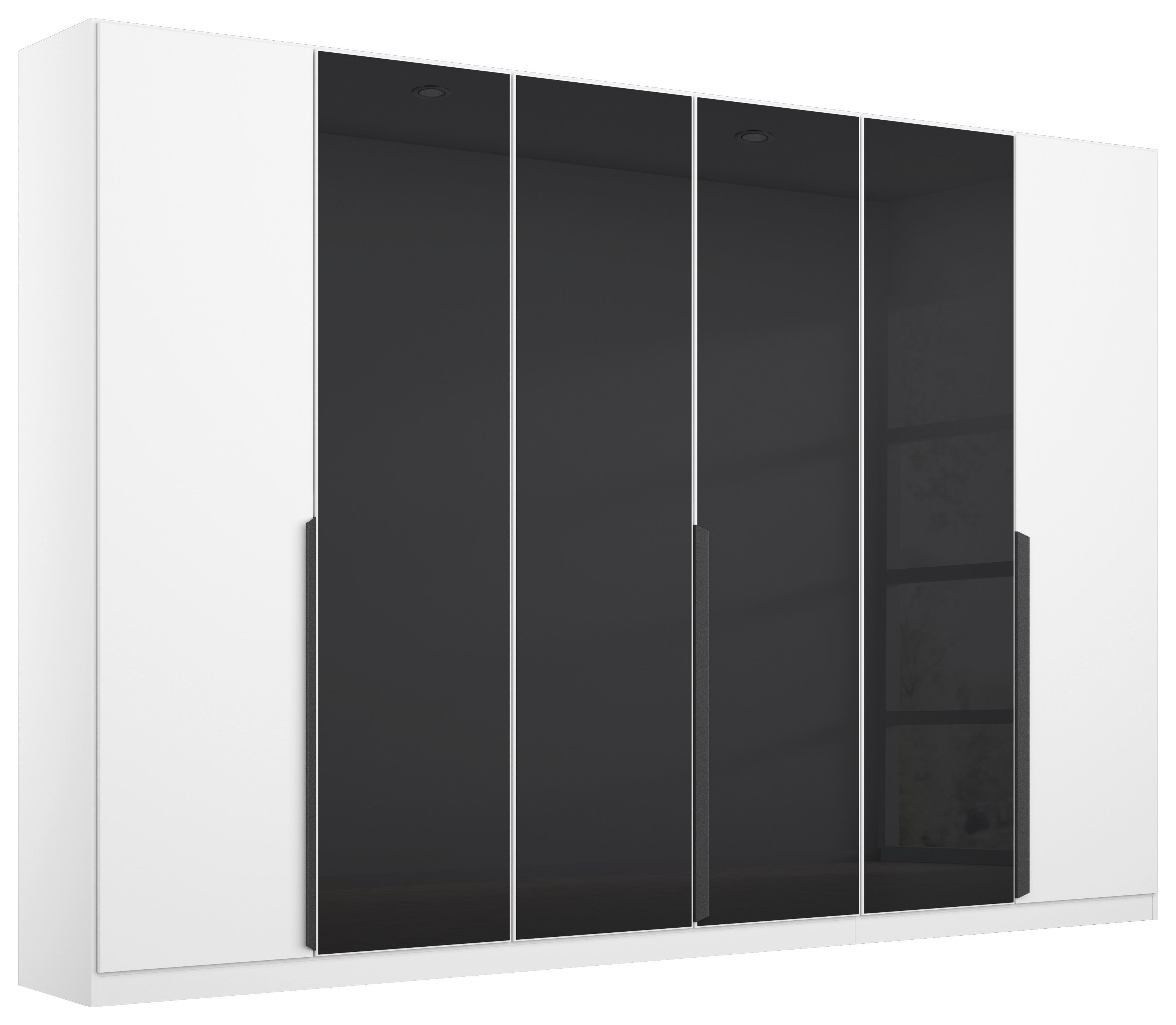 DULAP USI ROTATIVE ARTEMIS - alb/antracit, Modern, sticlă/material pe bază de lemn (271/210/54cm) - Modern Living