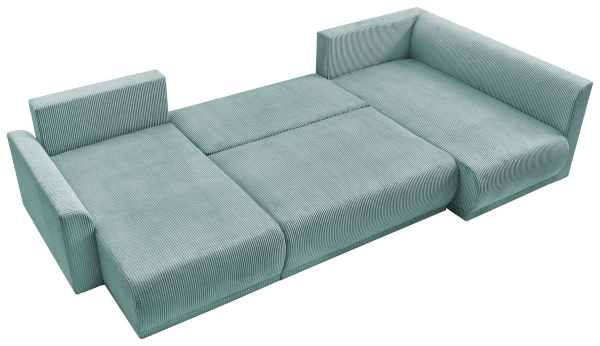 Coltar Kim - verde mentă, Modern, lemn (146/313/160cm) - Modern Living