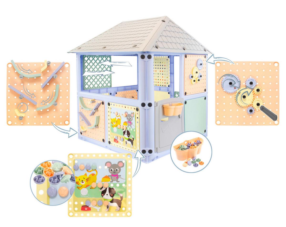Spielhaus Smart House Multicolor - Multicolor, KONVENTIONELL, Kunststoff (115/128/106cm)