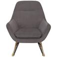 Scaun Balansoar Riviera - gri închis/culoare natur, Modern, lemn/textil (75/91/92cm) - Modern Living Scaun Balansoar Riviera - gri închis/culoare natur, Modern, lemn/textil (75/91/92cm) - Modern Living