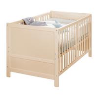 Rácsos Kiságy, Átalakítható Easy Sleep - világosbarna, Basics, faalapú anyag (78/78/142cm) - Roba