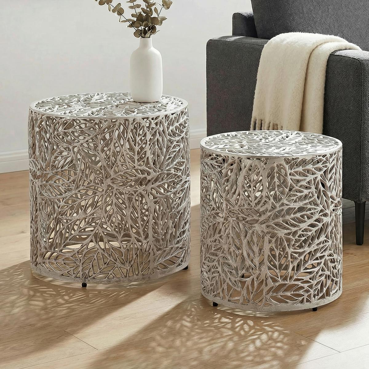 Satztisch Wl7.369 - Silberfarben, Design, Metall (41/41/42cm) - Livetastic