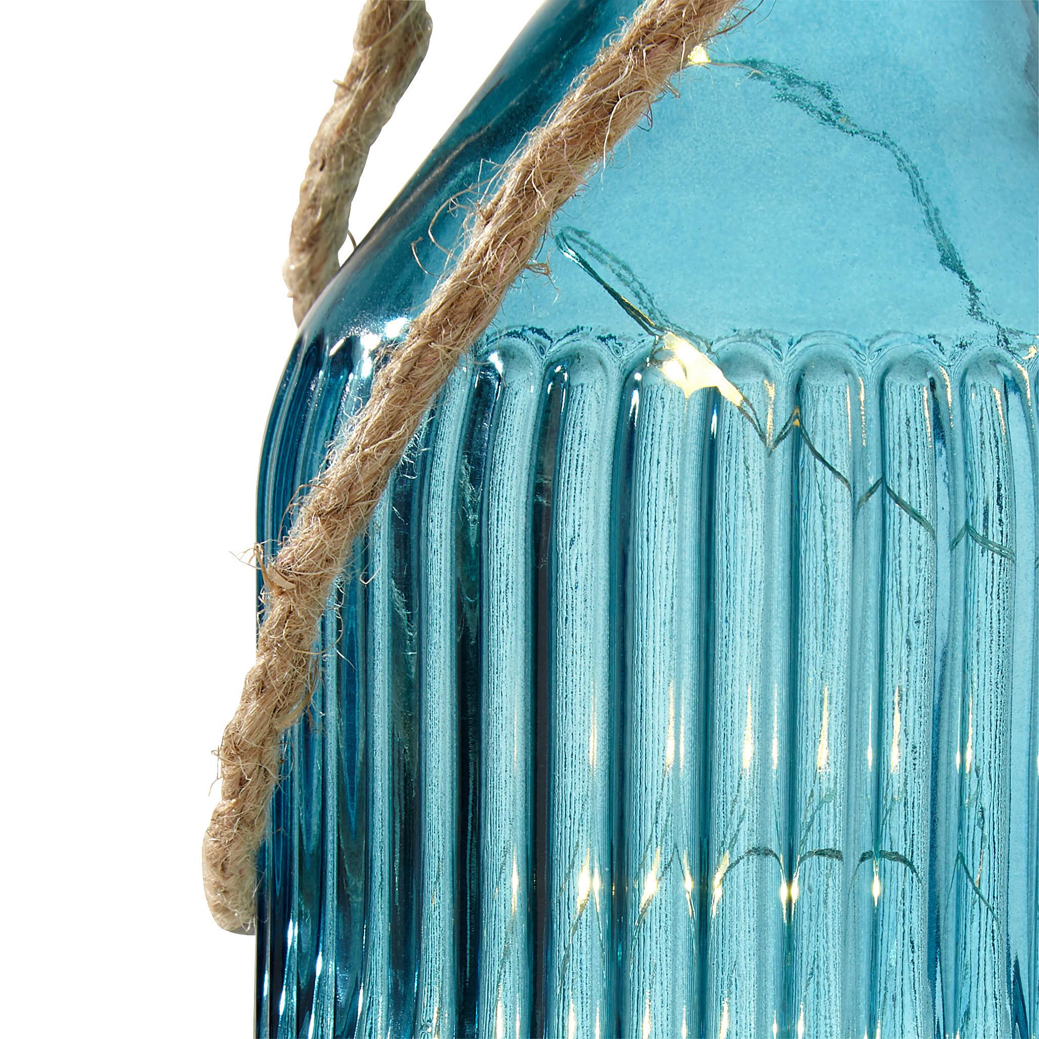 Dekoflasche Sandro aus Glas - Blau, MODERN, Glas (10/28,5cm) - Bessagi Home
