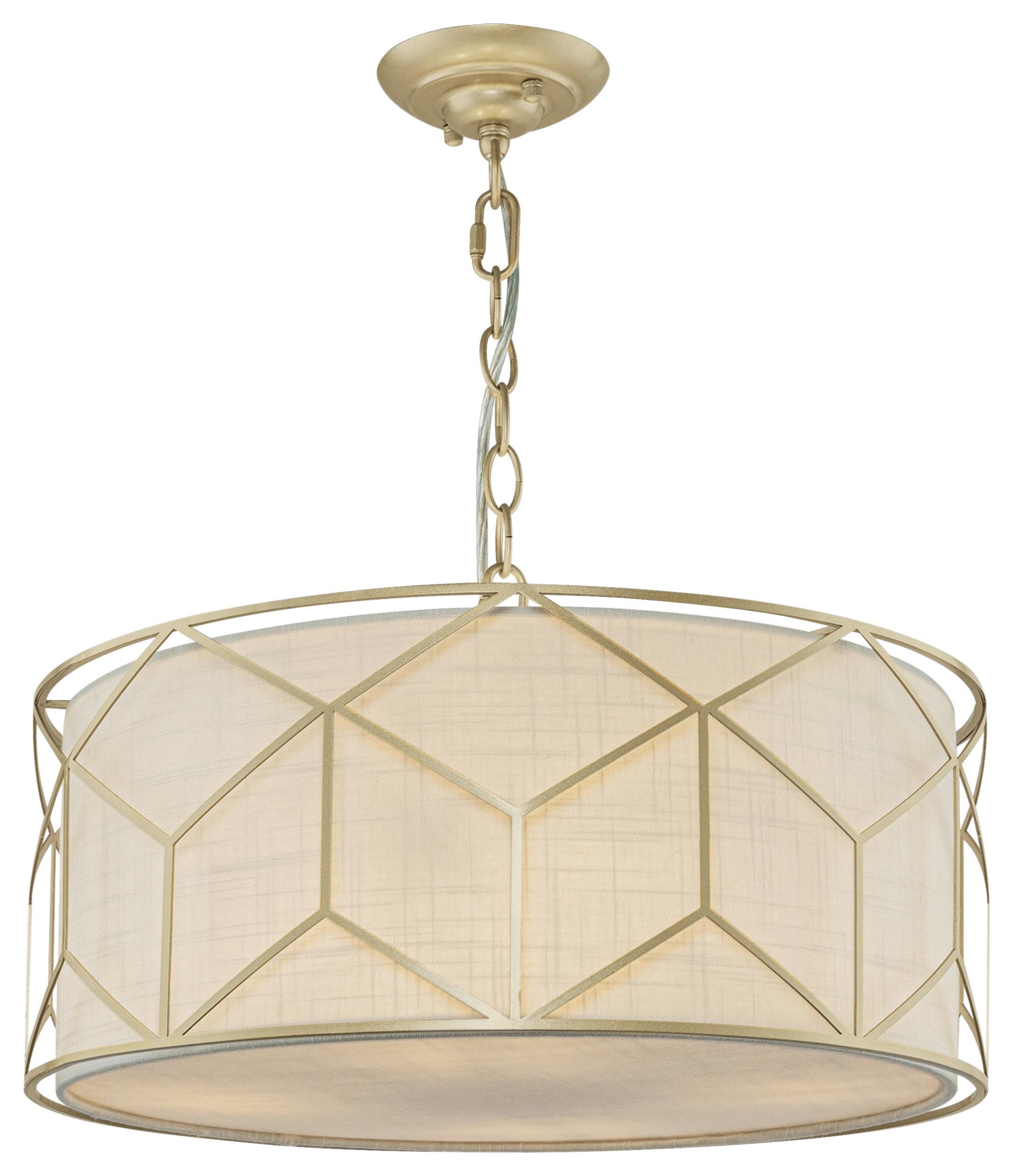 Pendelleuchte Messina Goldfarben max. 40 Watt - Goldfarben, Basics, Kunststoff/Textil (49/19/45cm) - MAYTONI