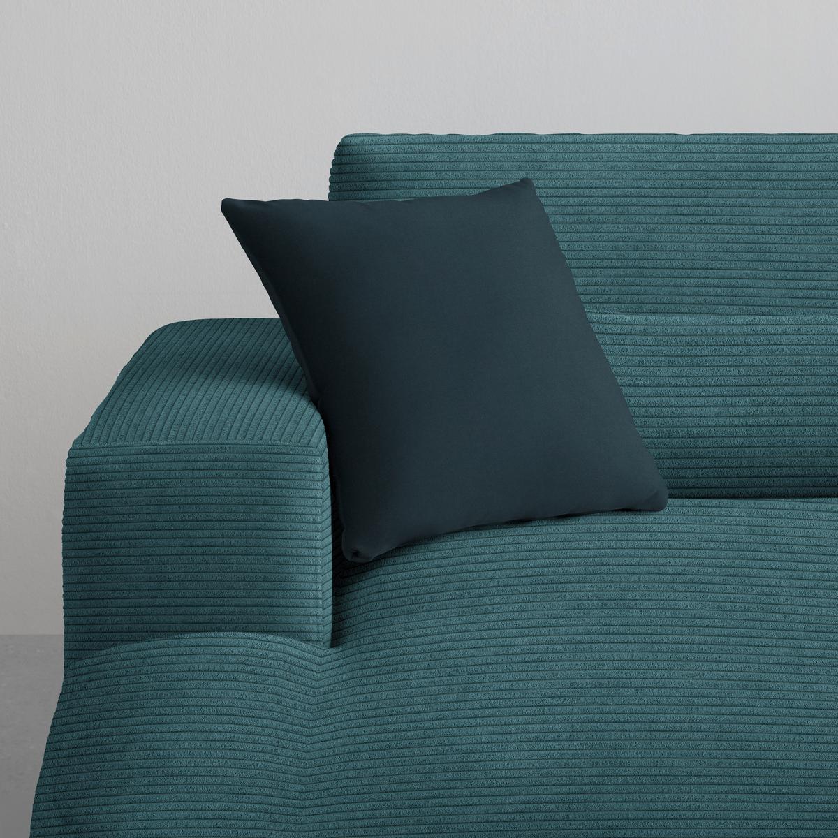 Ecksofa Fabiona rechts Petrol - Petrol/Schwarz, Modern, Holz/Kunststoff (268/85/194cm) - Premium Living