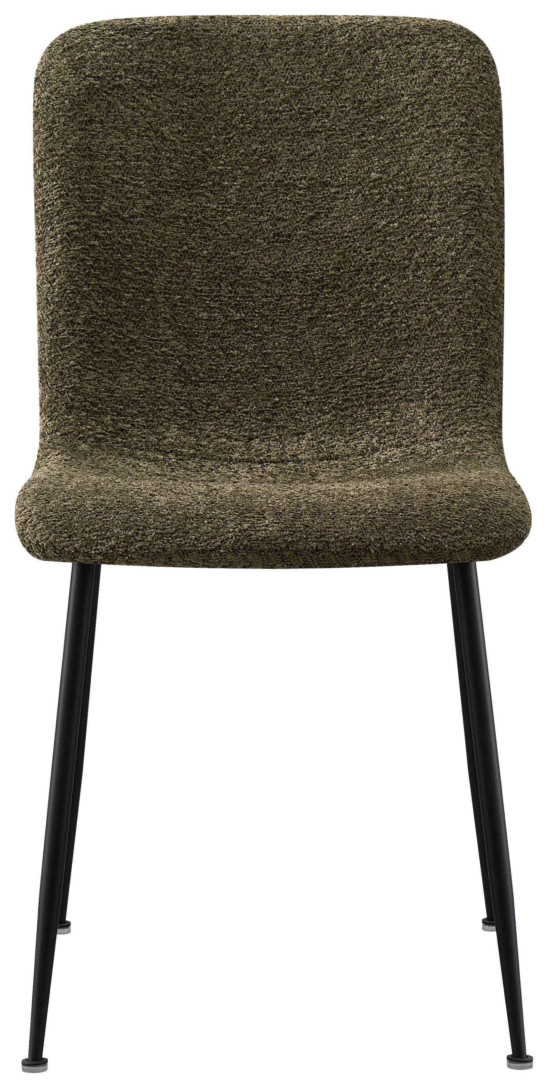Stuhl Mila Grün - Schwarz/Grün, MODERN, Holz/Textil (43/82/57cm) - Mömax