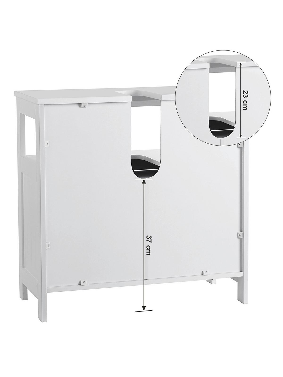 WASCHBECKENUNTERSCHRANK BBC02WT - Silberfarben/Schwarz, Trend, Holzwerkstoff/Metall (60/60/30cm) - MID.YOU