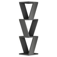 WANDBOARD ZENA REGAL - Anthrazit, Design, Holzwerkstoff (22/85/22cm) - Livetastic