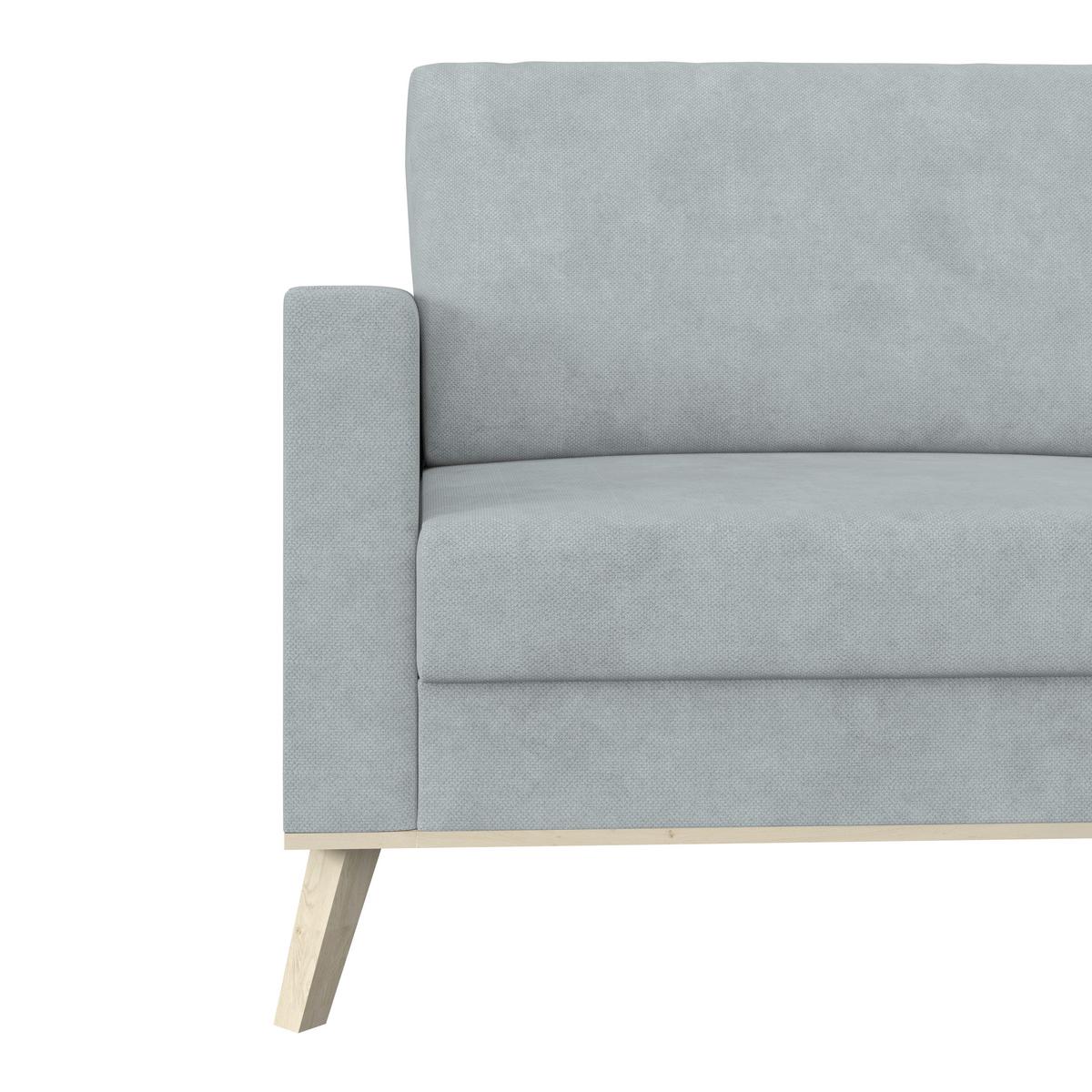 Coltar CARINI - argintiu/crem, Basics, textil (222/152cm) - Modern Living
