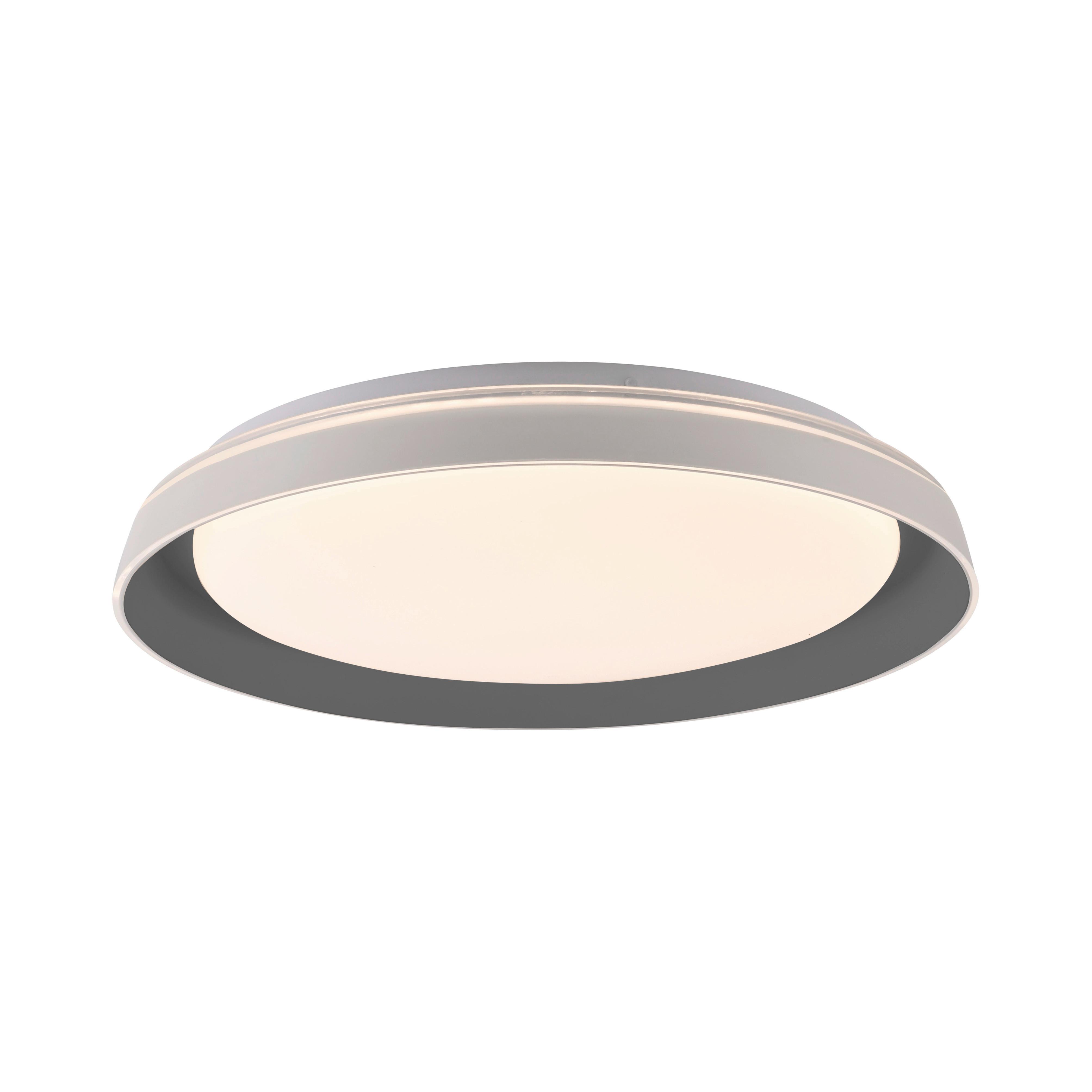 LED-Deckenleuchte Sati Grau max. 19,5 Watt - Grau, MODERN, Kunststoff/Metall (43/43/8,5cm)