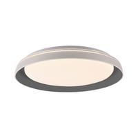 LED-Deckenleuchte Sati Grau max. 19,5 Watt - Grau, MODERN, Kunststoff/Metall (43/43/8,5cm)