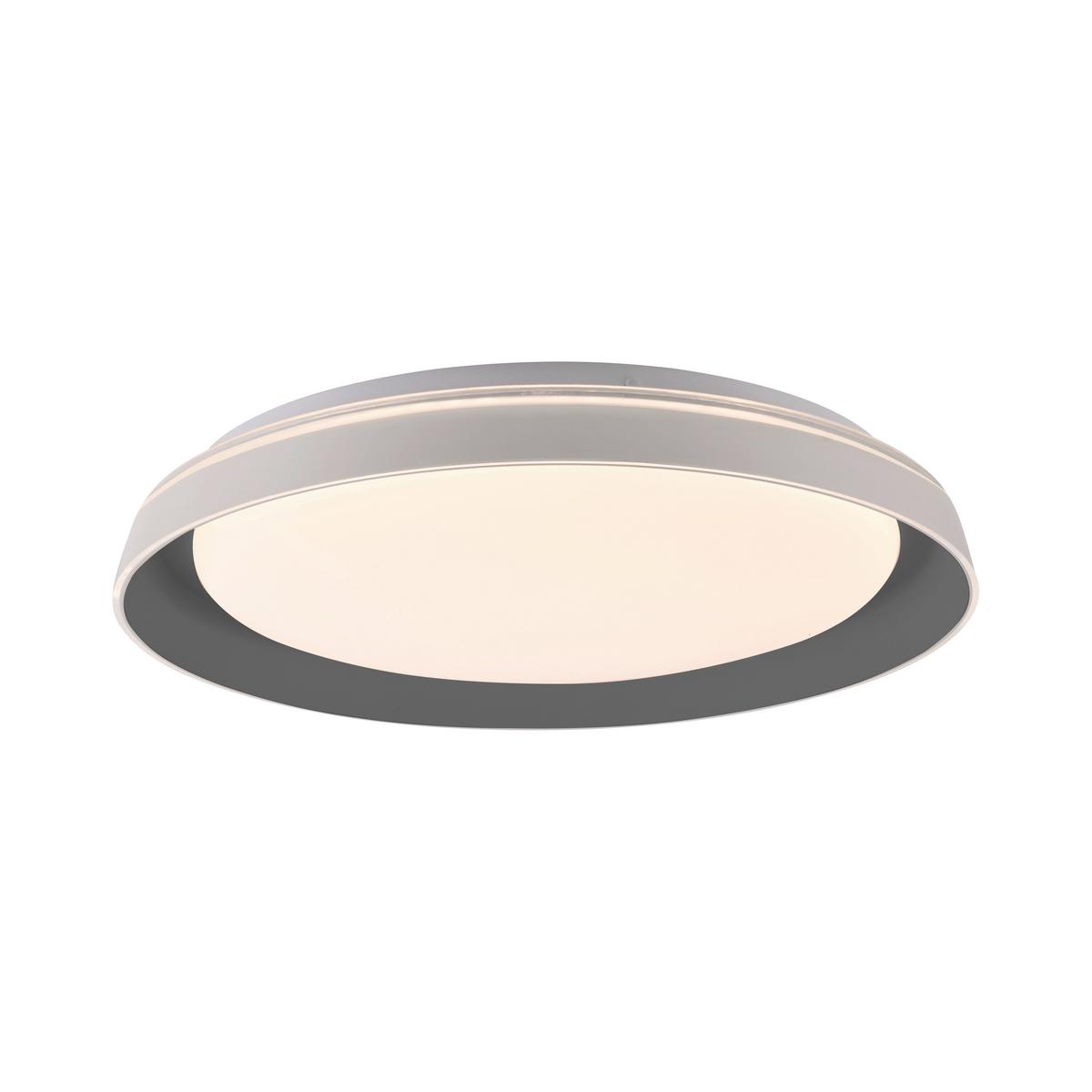 LED-Deckenleuchte Sati Grau max. 19,5 Watt - Grau, MODERN, Kunststoff/Metall (43/43/8,5cm)