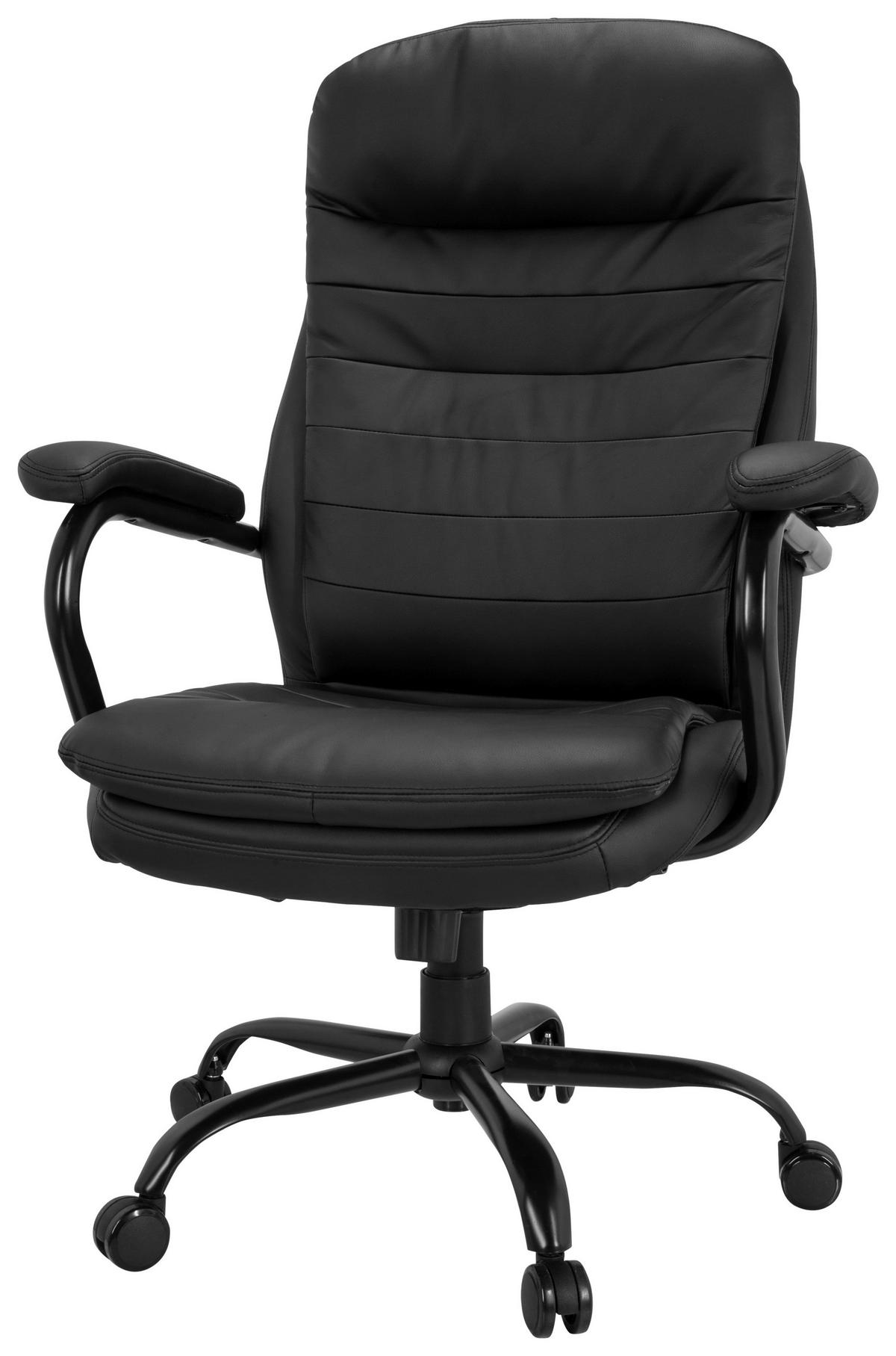 Pisarniški Stol Relax Xxl B, Pu, Črna - črna, Basics, kovina/umetna masa (78/118/70cm) - MID.YOU