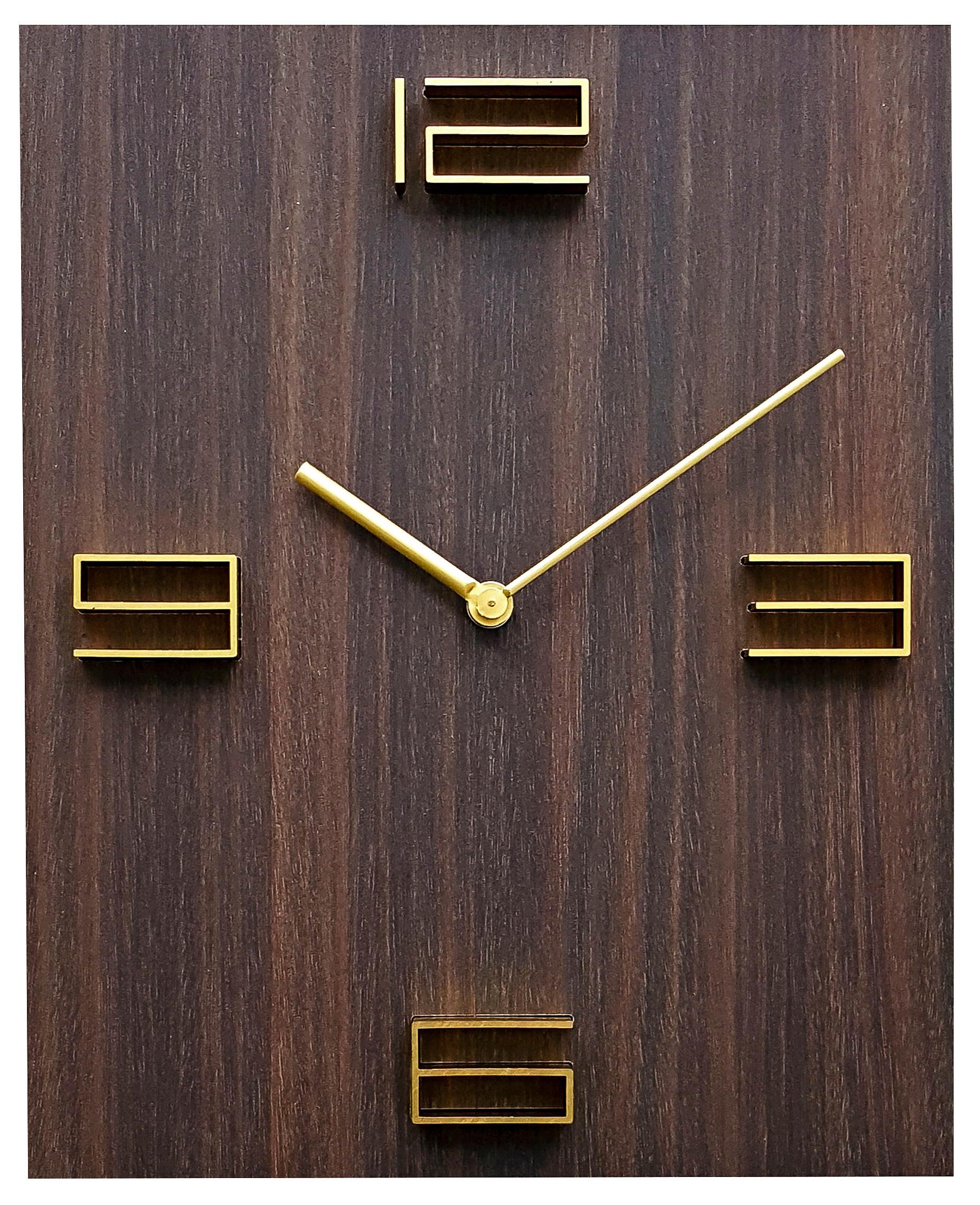 Wanduhr WT2100 Braun - Braun, MODERN, Holz (30/40cm) - Nextime