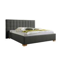 Polsterbett Cueno Anthrazit ca. 200x200 cm - Anthrazit/Naturfarben, MODERN, Holz/Textil (200/200cm) - Livetastic