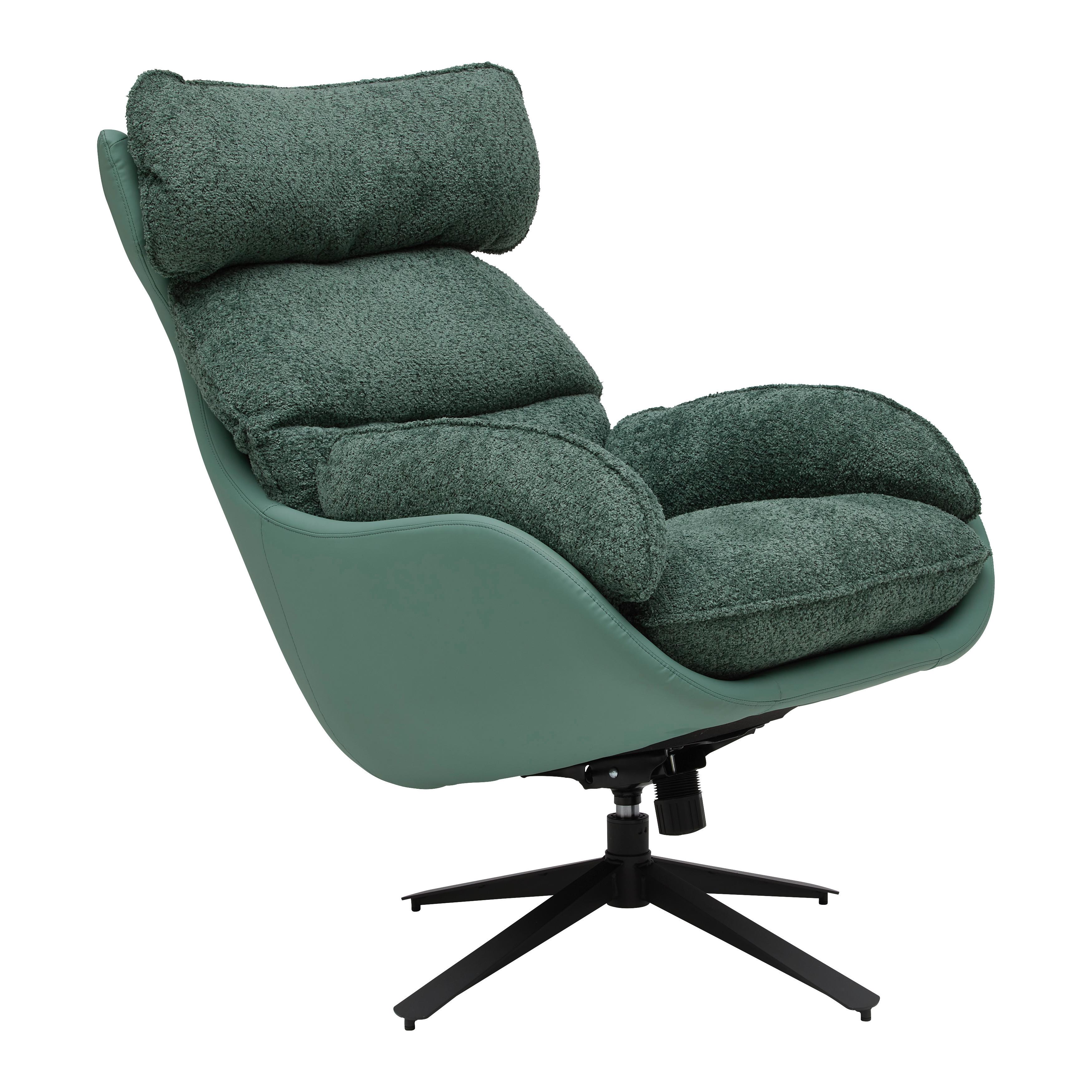 Scaun de relaxare VERDURA - verde, Modern, metal/textil (81/109/95cm) - Premium Living
