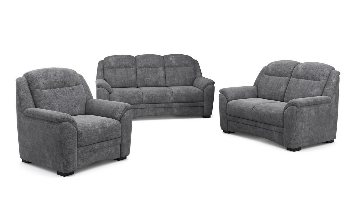 Fotel Bruno - szürke, Modern, textil (101/99/99cm)