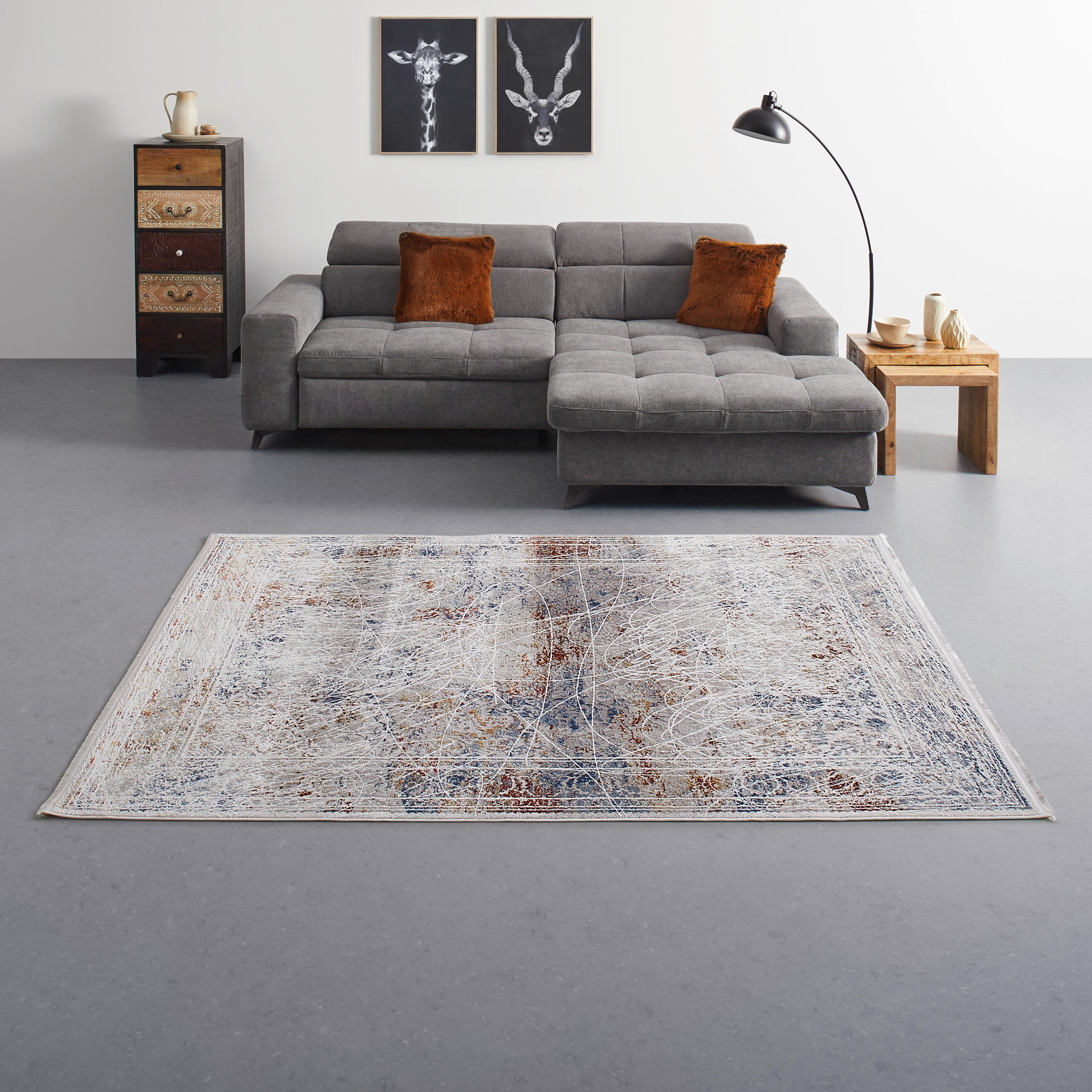 Webteppich Florenz 1 Grau ca. 120x170cm - Grau, Modern, Textil (120/170cm) - Premium Living