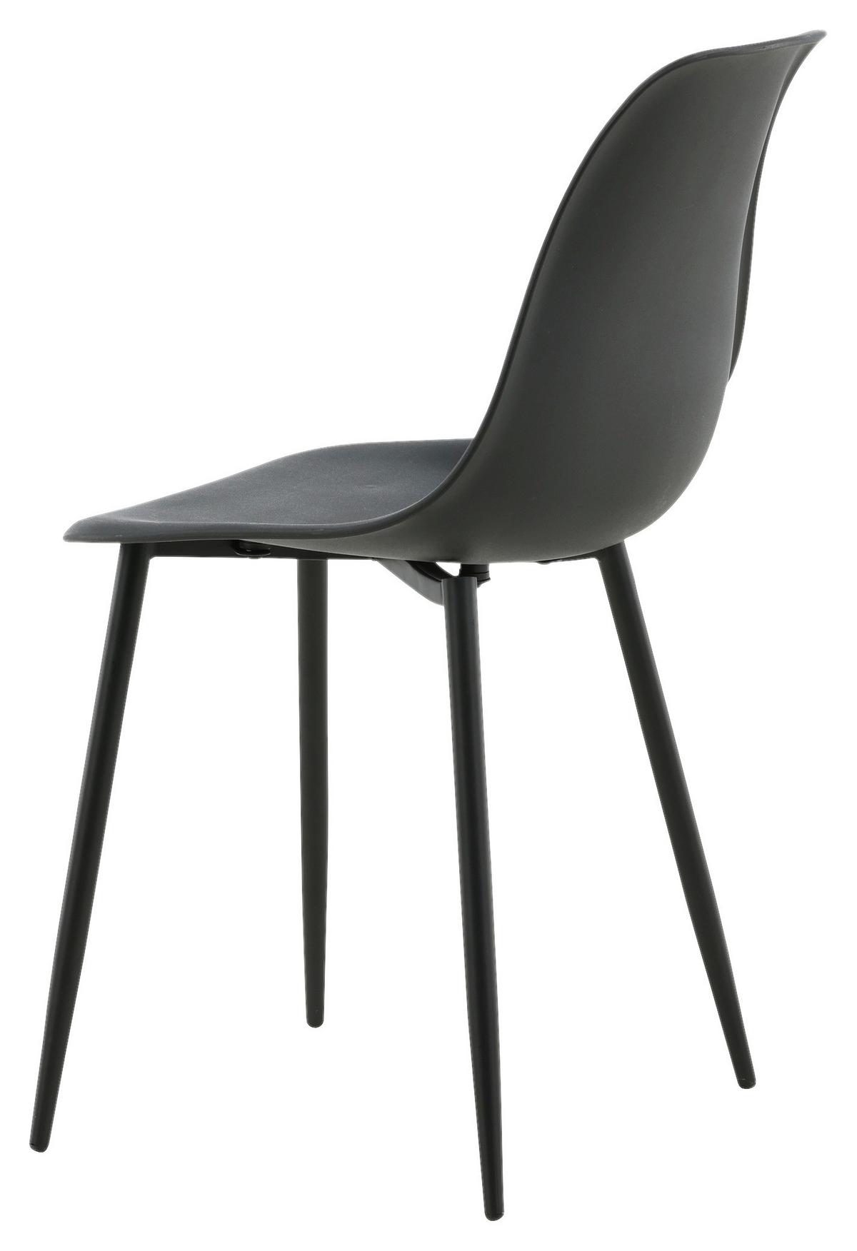 STUHL-SET POLAR - Schwarz, Design, Kunststoff/Metall (45,5/81/58cm) - Livetastic