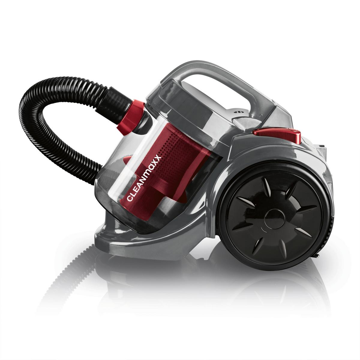 Zyklonstaubsauger Cleanmaxx Rot/Schwarz max. 800 Watt - Rot/Schwarz, MODERN, Kunststoff/Metall (37/25,5/28cm)