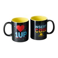 Kaffeebecherset Nerdy diverse Sprüche - Multicolor/Schwarz, MODERN, Keramik (8/9.5/12cm)
