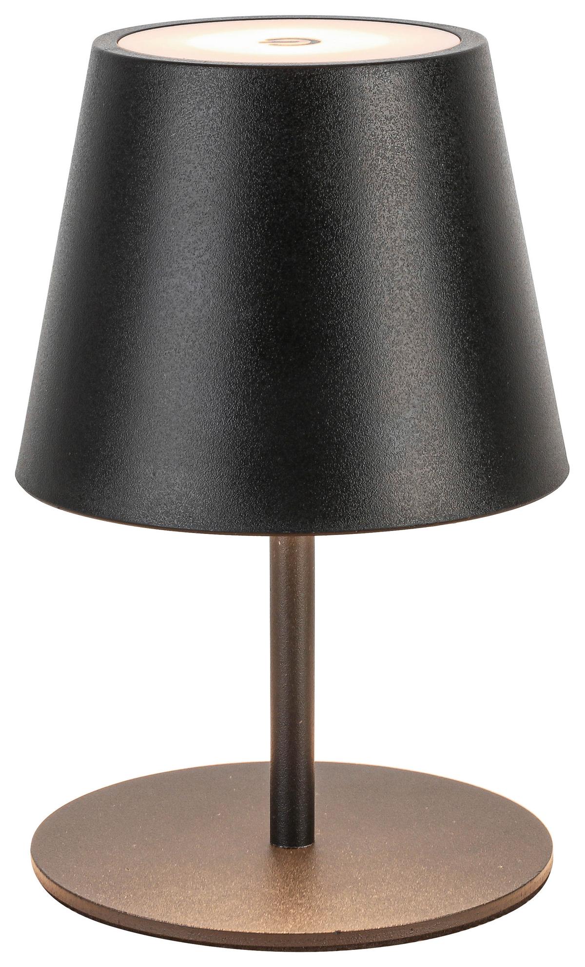 LED-Tischleuchte Noemi Schwarz max. 3 Watt - Schwarz, Konventionell, Kunststoff/Metall (10,6/17-36cm) - Mömax