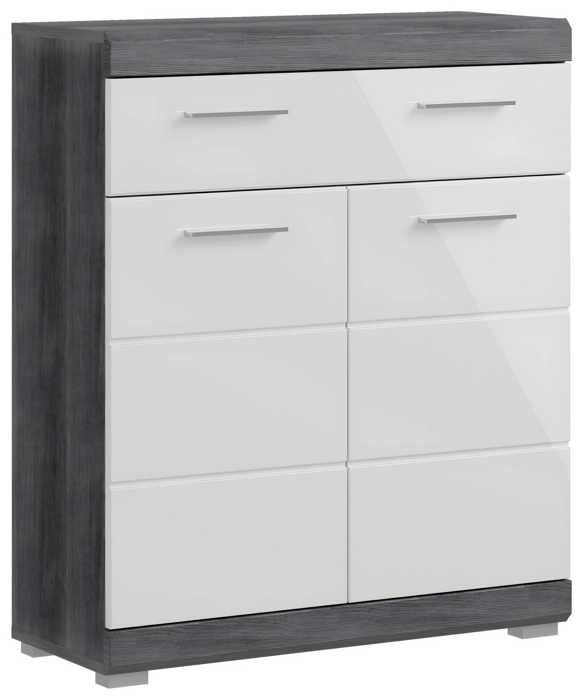 Spodnja Omarica Scout, Antracit, Bela - barve kroma/srebrne barve, Moderno, umetna masa/leseni material (74/88/31cm) - MID.YOU