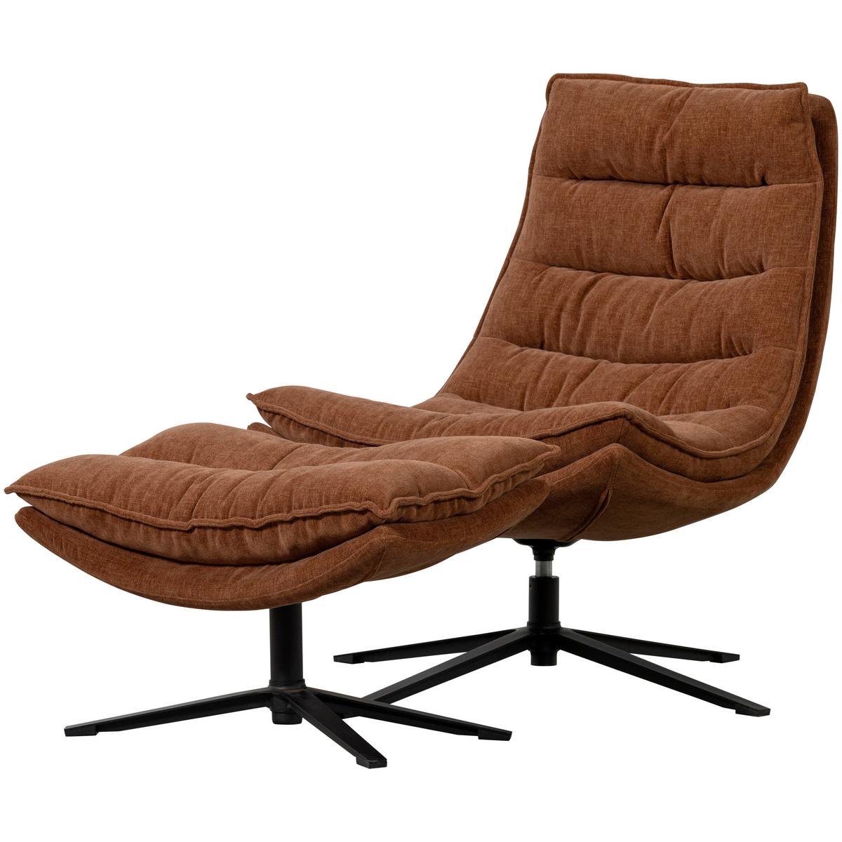 SESSELSET Kube Braun B: 77cm - Schwarz/Braun, Design, Textil/Metall (77/97/69cm) - Livetastic
