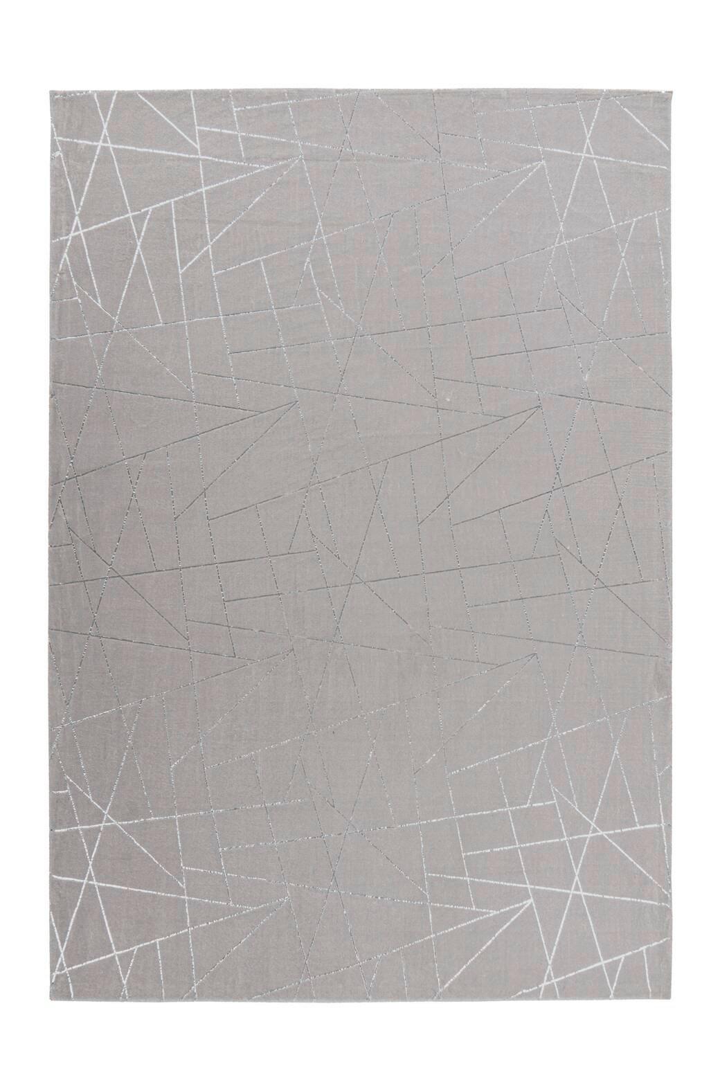 Flachwebeteppich Bijou 125 - Taupe/Silberfarben, Konventionell, Textil (160/230cm) - Kayoom