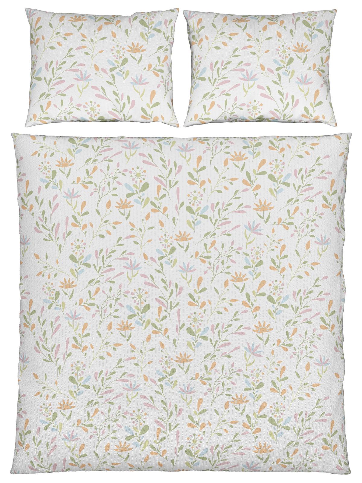 Bettwäsche Marina XXL Weiß ca. 200x220cm - Weiß, KONVENTIONELL, Textil (200/220cm) - Mömax