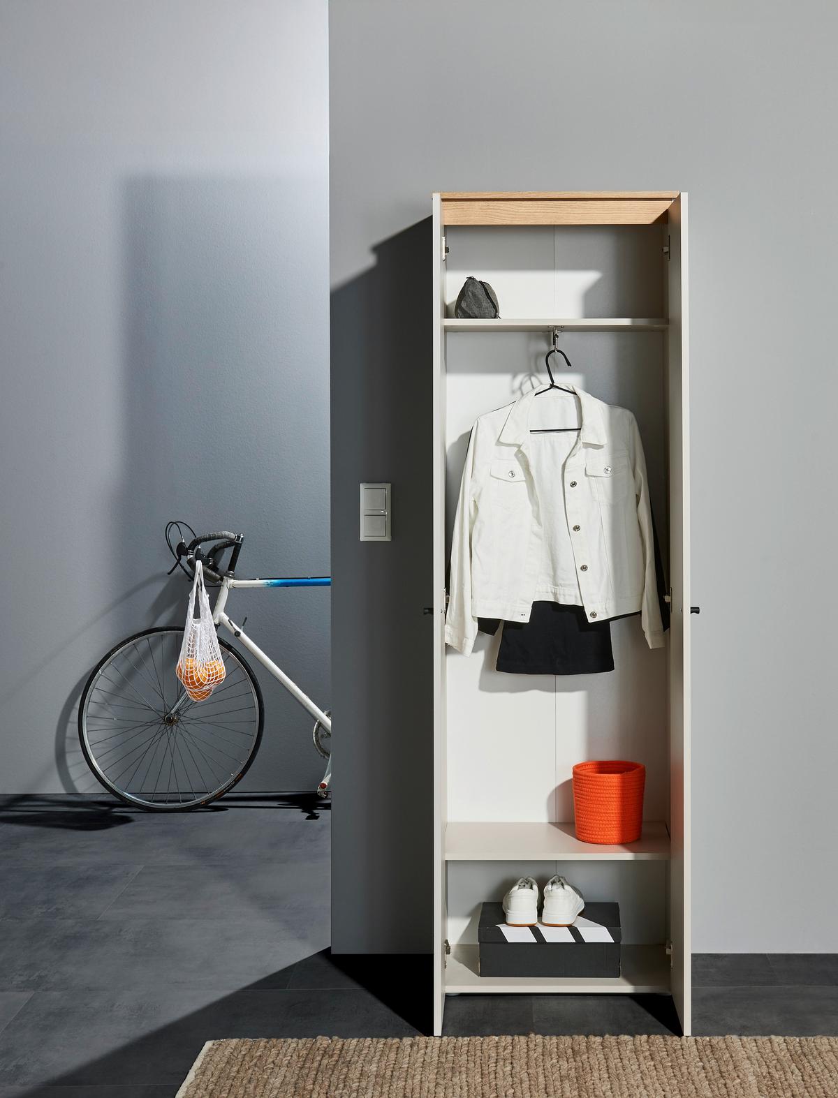 Garderobna Omara Lime, Kašmir, Barva Hrasta - črna/kašmir, Trend, umetna masa/leseni material (60/196/38cm) - Livetastic