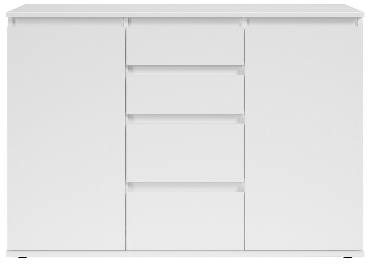 KOMODA BREST - biały/szary, Design, materiał drewnopochodny/tworzywo sztuczne (119/84/35cm) - Boxxx