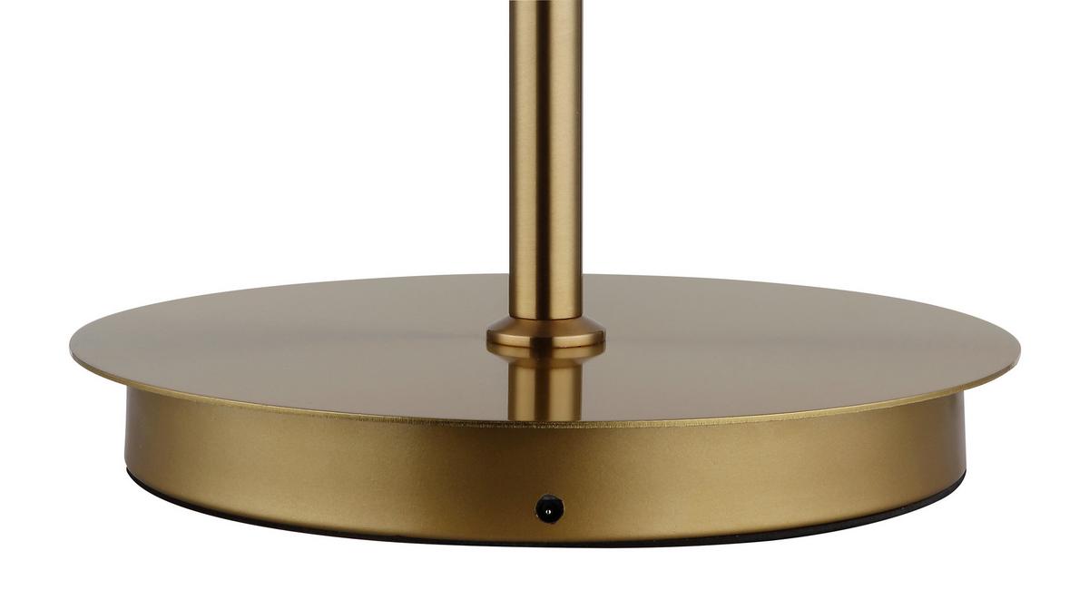 Led Podna Svjetiljka Avila - bijela/zlatne boje, Design, staklo/metal (38/150cm) - Globo
