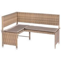 Vrtna Klop Jessy, Naravne Barve - barve kapučina/naravne barve, Konvencionalno, kovina/umetna masa (100/148cm) - Gardenson