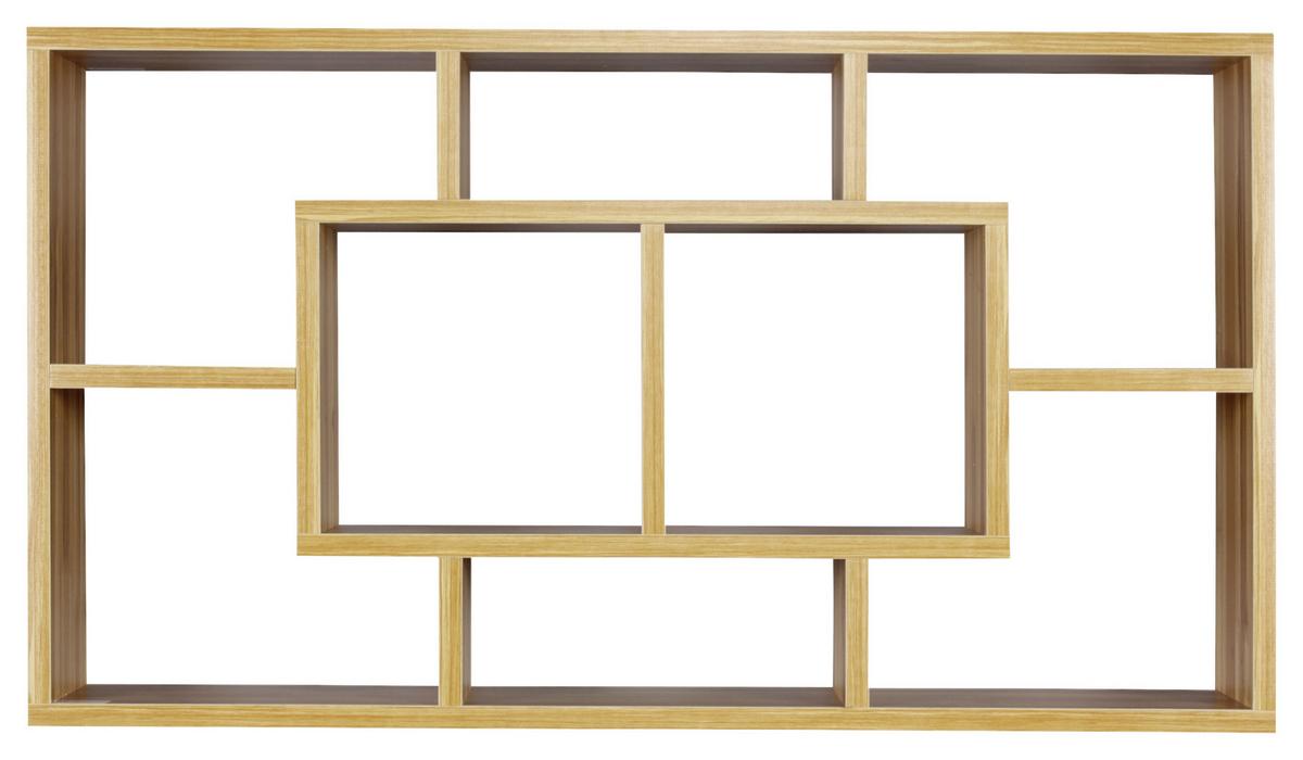 Stenski Regal Alex - barve bukve, Konvencionalno, leseni material (85/47,5/16cm) - MID.YOU