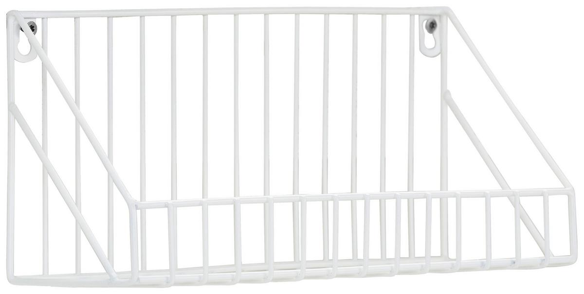 REGAŁ ŚCIENNY RON - biały, Trend, metal (30/14/11cm) - Carryhome