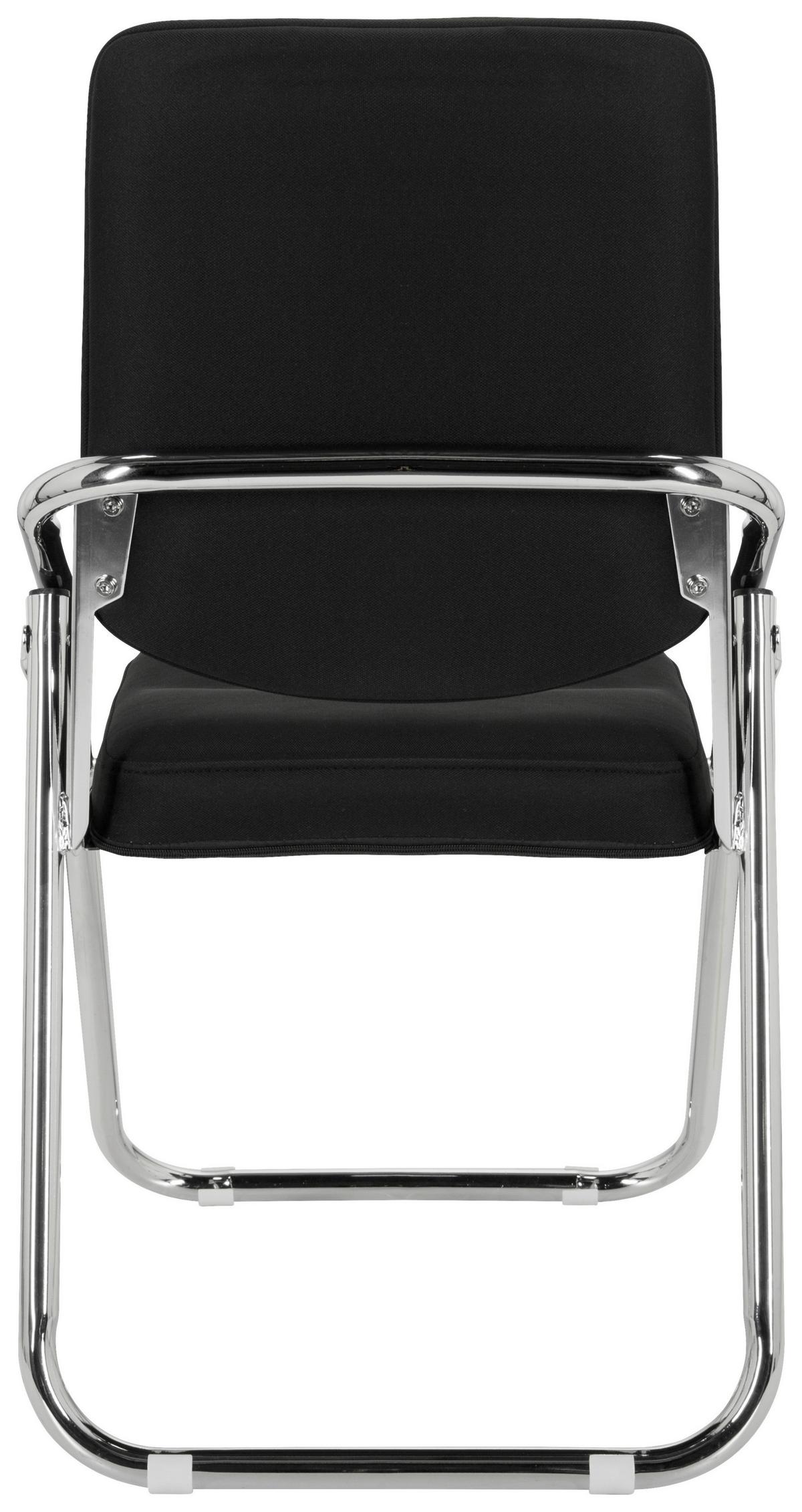 Konferenčni Stol Esto, Črna - barve kroma/črna, Basics, kovina/tekstil (46/90/40cm) - MID.YOU