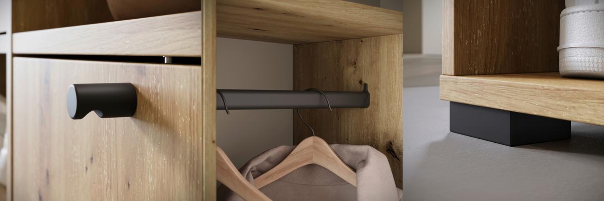Garderobe Dino ca. 90x190 cm Eiche Artisan - Eiche Artisan, Trend, Holzwerkstoff (90/190/33cm) - MID.YOU