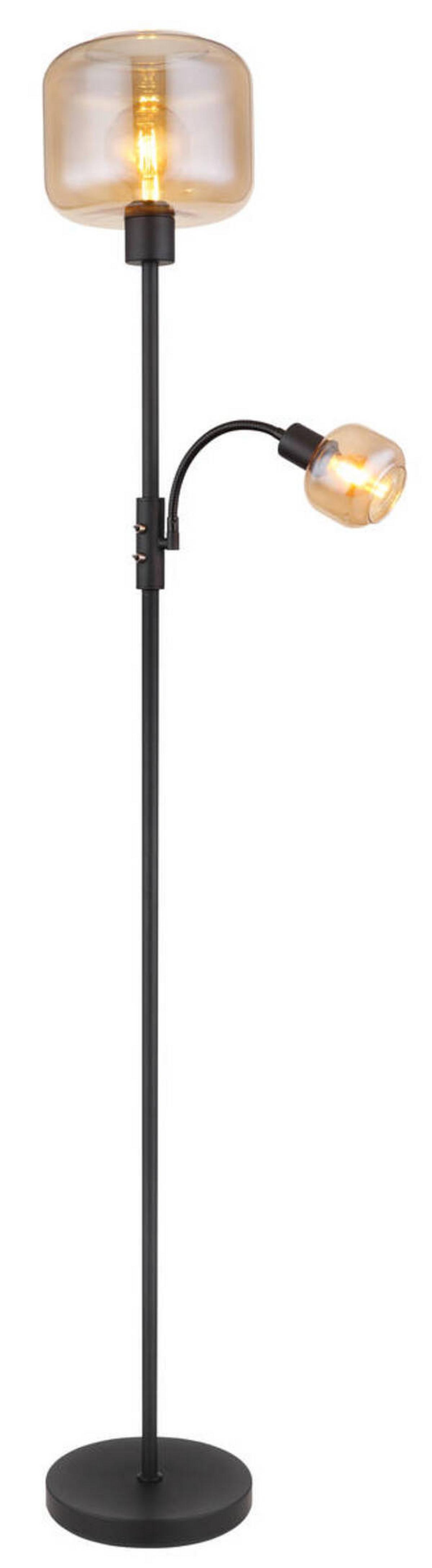 Stoječa Svetilka 15566sa Giuseppe - črna, Design, kovina/steklo (25/165cm) - Globo