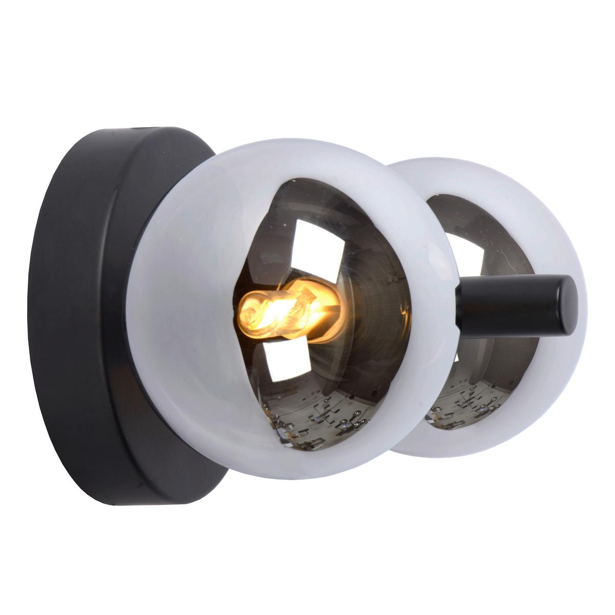 KINKIET 45274/02/30 TYCHO - czarny, Design, szkło (12/15/22cm) - Lucide