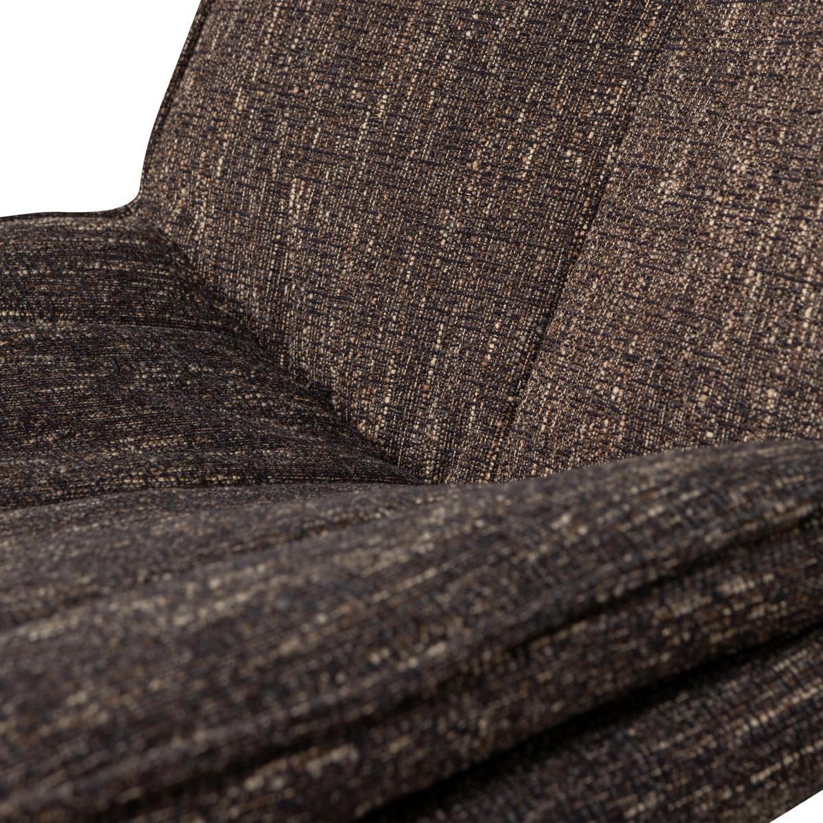 SESSEL Milaro Braun B: 75cm - Schwarz/Braun, Design, Textil/Metall (75/88/94cm) - Livetastic