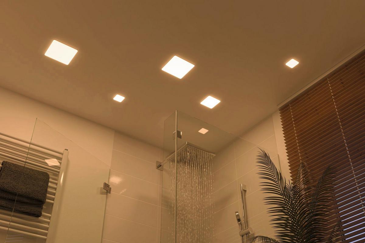 LED-Paneel in Weiß max. 17 Watt - Weiß, Basics, Kunststoff (18,5/18,5cm) - Paulmann
