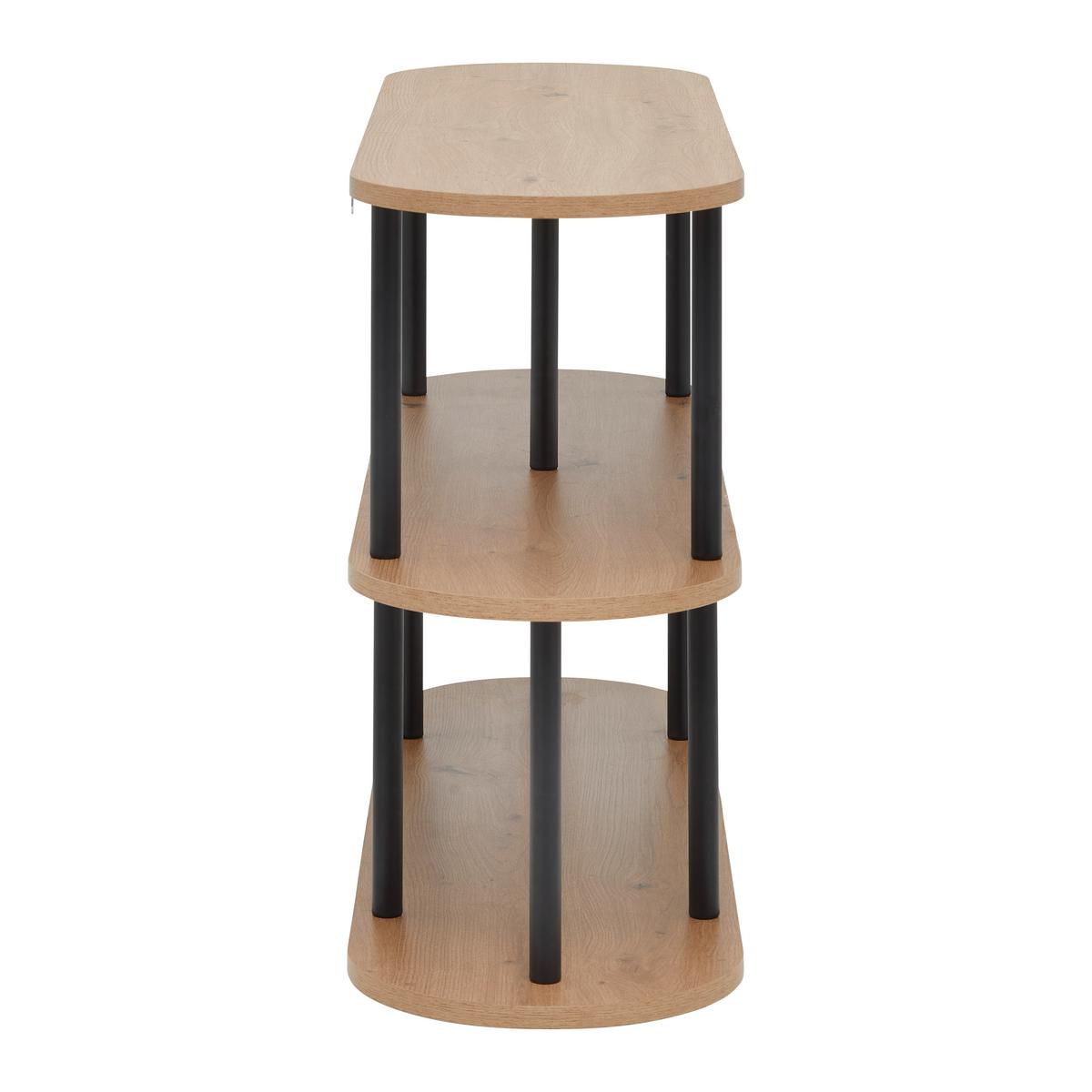 Polica Nimo - hrast Artisan/crna, Moderno, drvni materijal/metal (110/66/32cm) - Modern Living