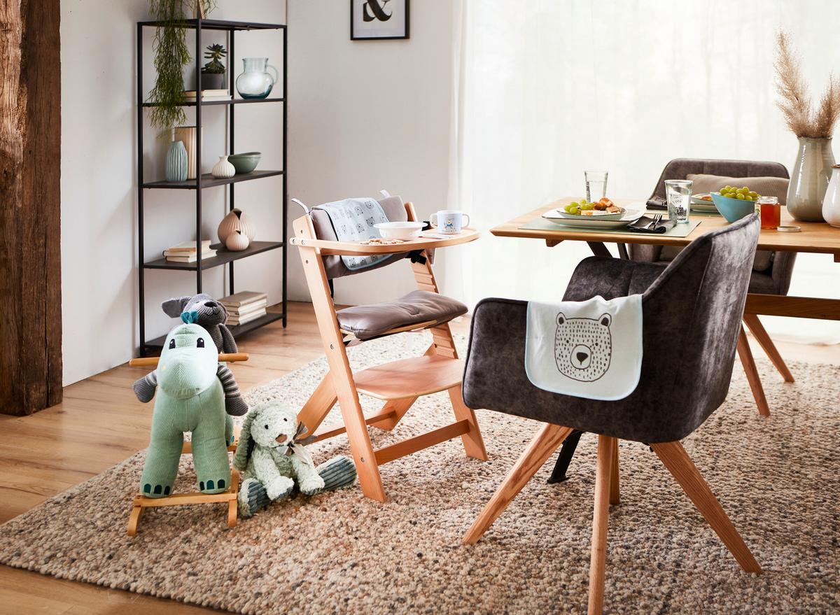 WYSOKIE KRZESŁO LUNCH -TOP- - kolor naturalny, Lifestyle, drewno (45/50,5/78,5cm) - My Baby Lou