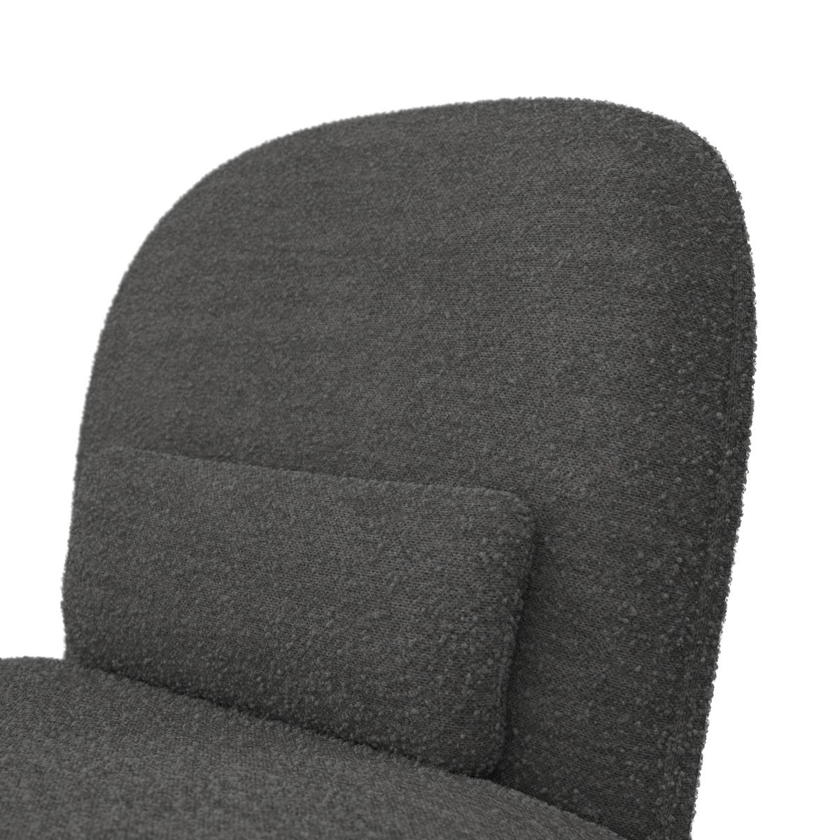 Stuhl Vittore Grau Bouclé Gepolstert - Grau, MODERN, Holz/Textil (56/84/62cm) - Bessagi Home