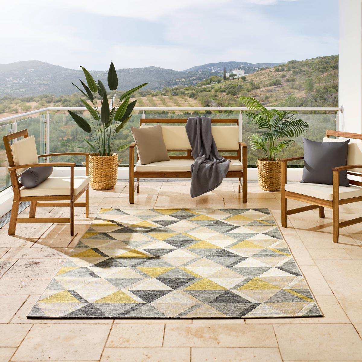 Outdoorteppich Portland Multicolor ca. 160x235cm - Multicolor, Kunststoff (160/235cm)