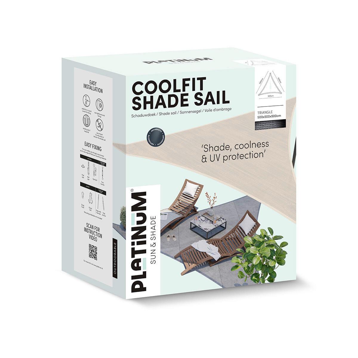 Sonnensegel Coolfit Weiß - Weiß, MODERN, Kunststoff (500/1/500cm) - Gardenson