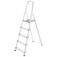 Háztartási Létra Drald-5 - ezüstszínű, fém (168/45/97cm)