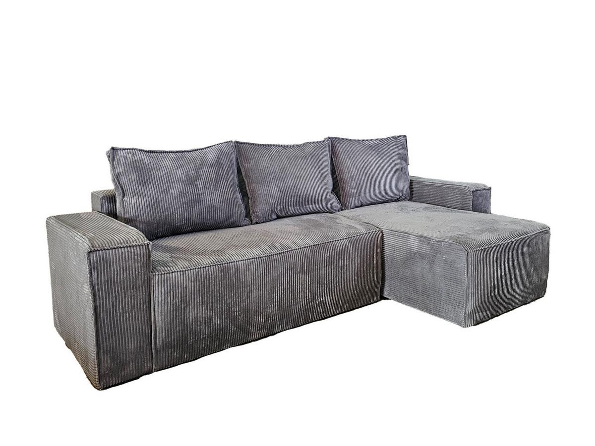 Kutna Garnitura Denver - siva, Moderno, drvni materijal/tekstil (230/140cm) - Based
